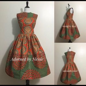 African Print Dress size L/XL